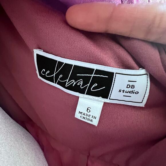 DB Studio Celebrate Elegant V-Neck Flutter Sleeve Bridesmaid Maxi Dress 6 Prom - Picture 7 of 8